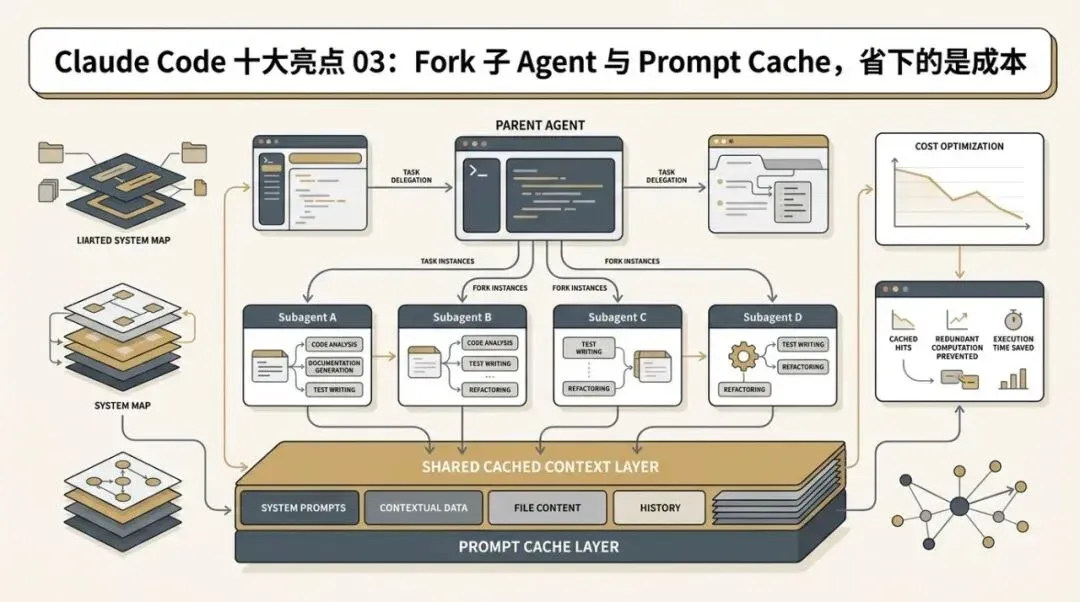 Fork Subagent 与 Prompt Cache 主视觉