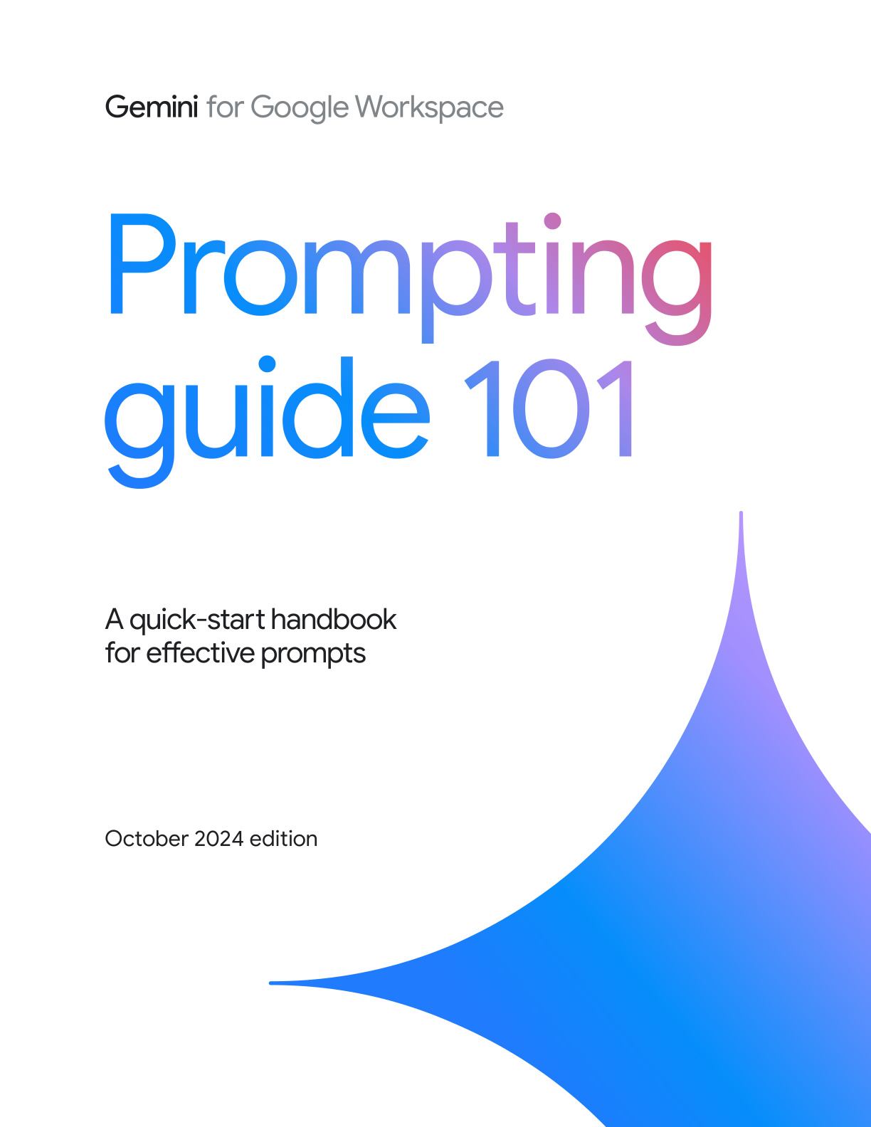 Gemini for Google Workspace Prompting Guide 101